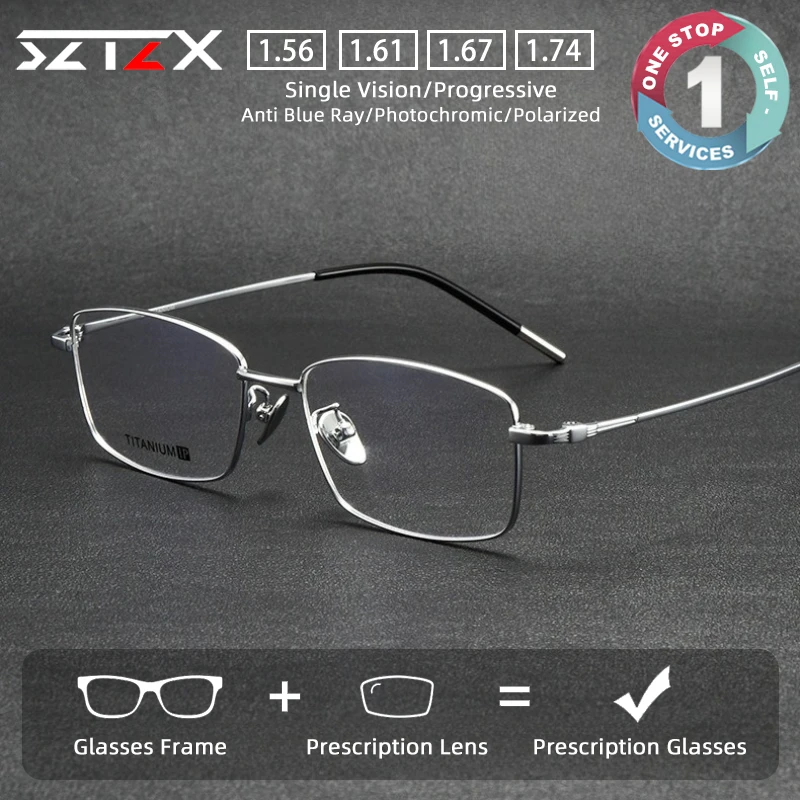 SZTZX Ultralight Retro Titanium Prescription Glasses Anti Blue Light Rectangle Frame Myopia Glasses Progressive Reading Eyewear
SZTZX Ultralight Retro Titanium Prescription Glasses Anti Blue Light Rectangle Frame Myopia Glasses Progressive Reading Eyewear
