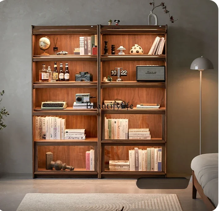FG40Black Walnut Solid Wood Bookcase Dust-Proof Glass Flip Door Storage Storage Display Cabinet
FG40Black Walnut Solid Wood Bookcase Dust-Proof Glass Flip Door Storage Storage Display Cabinet