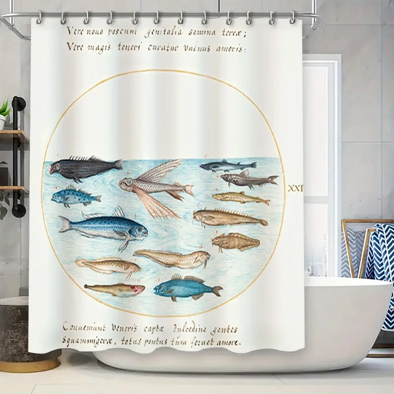 High Quality Vintage Fish Print Shower Curtain waterproof bathroom decoration home decor bathroom accessory gift for housewarmin
High Quality Vintage Fish Print Shower Curtain waterproof bathroom decoration home decor bathroom accessory gift for housewarmin