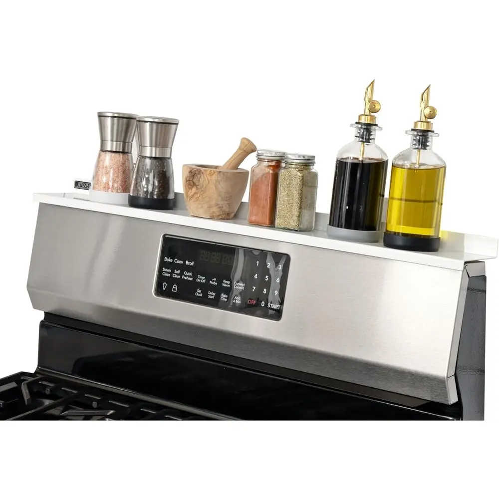 StoveShel 30" Length White Magnetic Shel or Kitchen Stove - Kitchen Storage Solution with Zero Installation - Over Stove Spice R
StoveShel 30" Length White Magnetic Shel or Kitchen Stove - Kitchen Storage Solution with Zero Installation - Over Stove Spice R