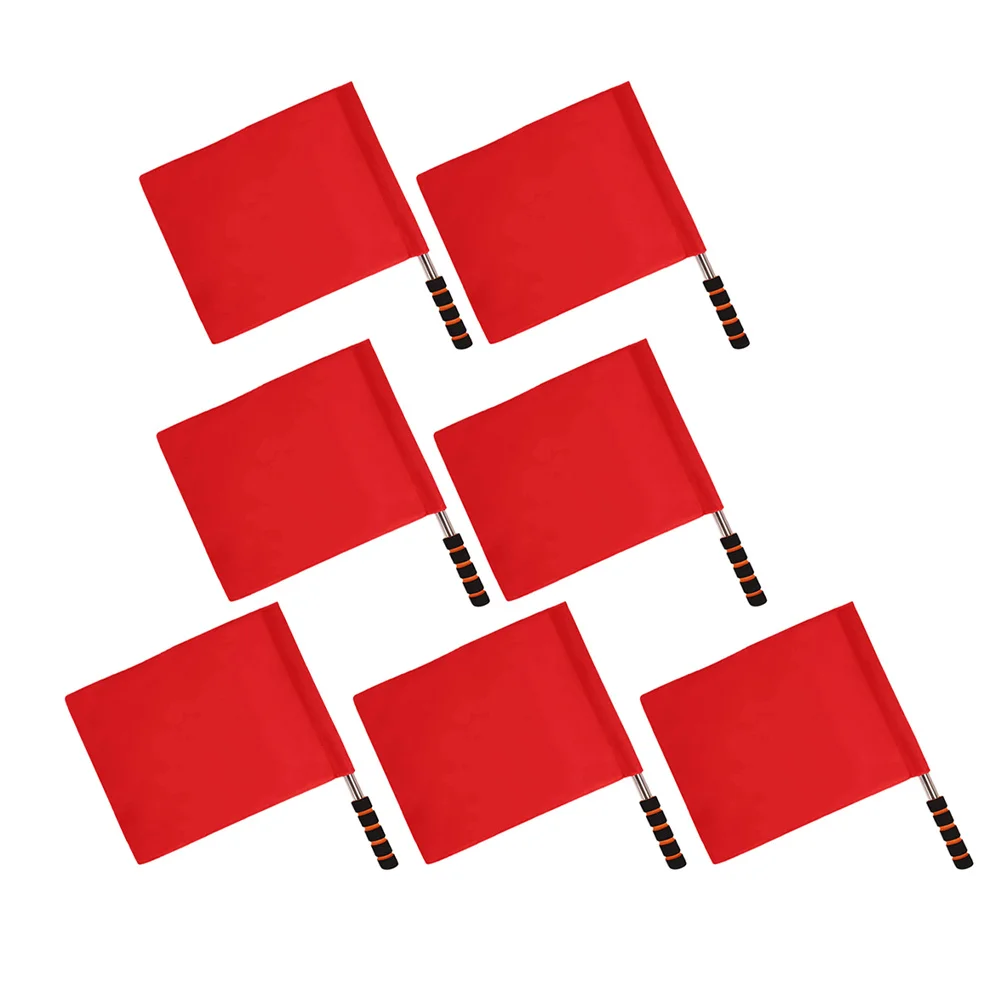 7pcs Sports Signal Flags Red Referee Hand Flag For Soccer Basketball Volleyball Football Competition Training Linesman Official 
7pcs Sports Signal Flags Red Referee Hand Flag For Soccer Basketball Volleyball Football Competition Training Linesman Official