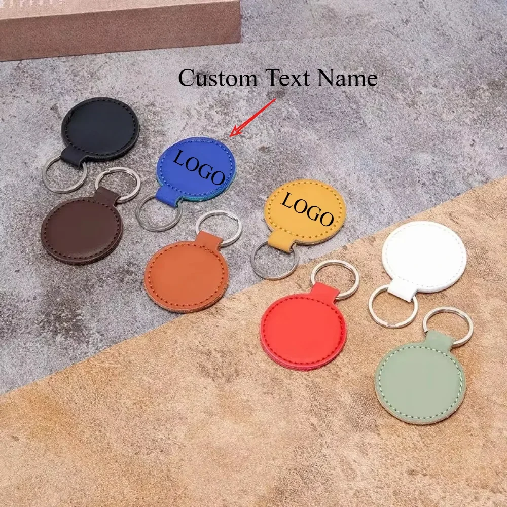 Fashion Concise Small Leather Round Keychain for Car Moto Women Man Custom Logo Name Keyring Creativity Key Chain Ring Gift
Fashion Concise Small Leather Round Keychain for Car Moto Women Man Custom Logo Name Keyring Creativity Key Chain Ring Gift