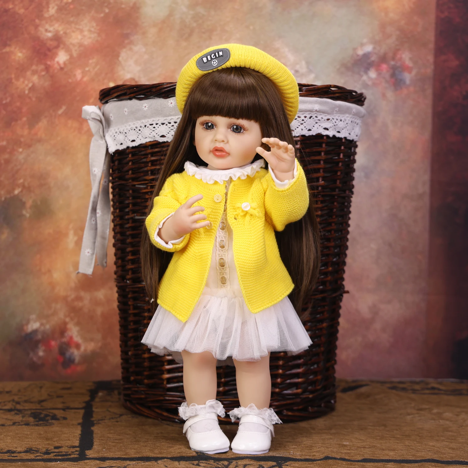 KEIUMI 22 Inch Bebe Reborn Dolls With Painted Silicone Vinyl Body Lifelike Hair Washable Bebe Girl Reborn Doll Christmas Gift
KEIUMI 22 Inch Bebe Reborn Dolls With Painted Silicone Vinyl Body Lifelike Hair Washable Bebe Girl Reborn Doll Christmas Gift