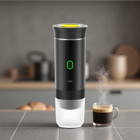 Wireless Electric Portable Espresso Coffee Machine for Car & Home Camping Coffee Maker 3-in-1 Capsule Powder Travel Coffee Maker