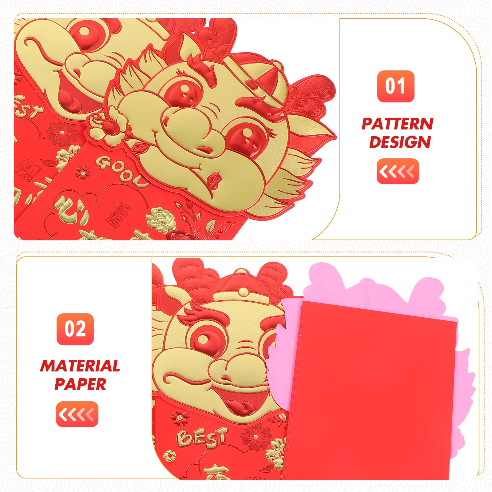 36 Pcs Chinese Style Cartoon Red Envelope Money Bag Lunar Year Paper of The Dragon Luck Envelopes
36 Pcs Chinese Style Cartoon Red Envelope Money Bag Lunar Year Paper of The Dragon Luck Envelopes