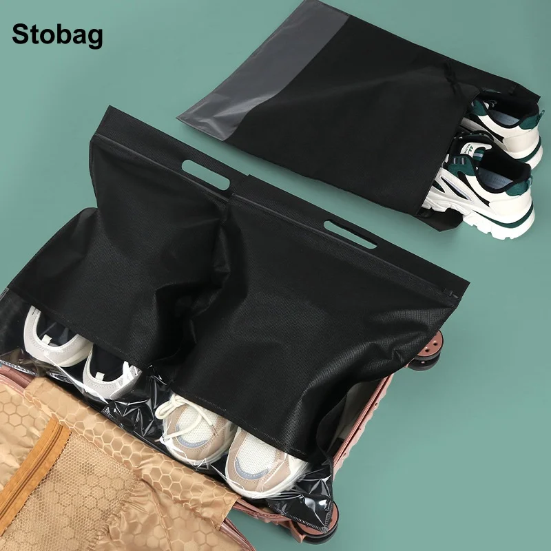 StoBag 20pcs Black Non-woven Shoe Dustproof Bags Zipper Tote Portable Storage with Window Reusable Pouch Travel Logo(Extra Fee)
StoBag 20pcs Black Non-woven Shoe Dustproof Bags Zipper Tote Portable Storage with Window Reusable Pouch Travel Logo(Extra Fee)