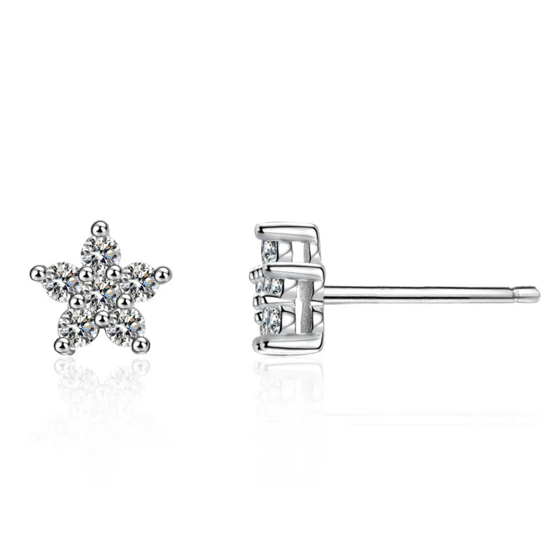 BR S925 Silver 5-Star Clover Stud Earrings for Women, Dainty Moissanite Lucky Jewelry, Simple Elegant Everyday Gift
BR S925 Silver 5-Star Clover Stud Earrings for Women, Dainty Moissanite Lucky Jewelry, Simple Elegant Everyday Gift