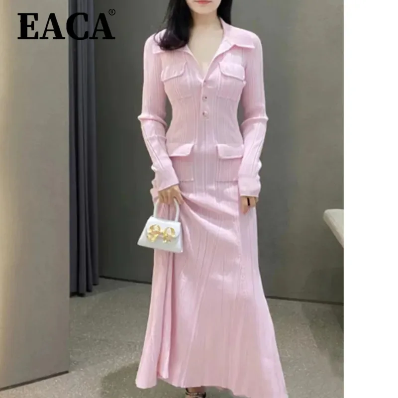 EACA Pink Knitted Shirt Collar 2025 Early Spring New Women's Waist Waist Slimming Long Sleeve Fishtail Dress French Long Skirt
EACA Pink Knitted Shirt Collar 2025 Early Spring New Women's Waist Waist Slimming Long Sleeve Fishtail Dress French Long Skirt