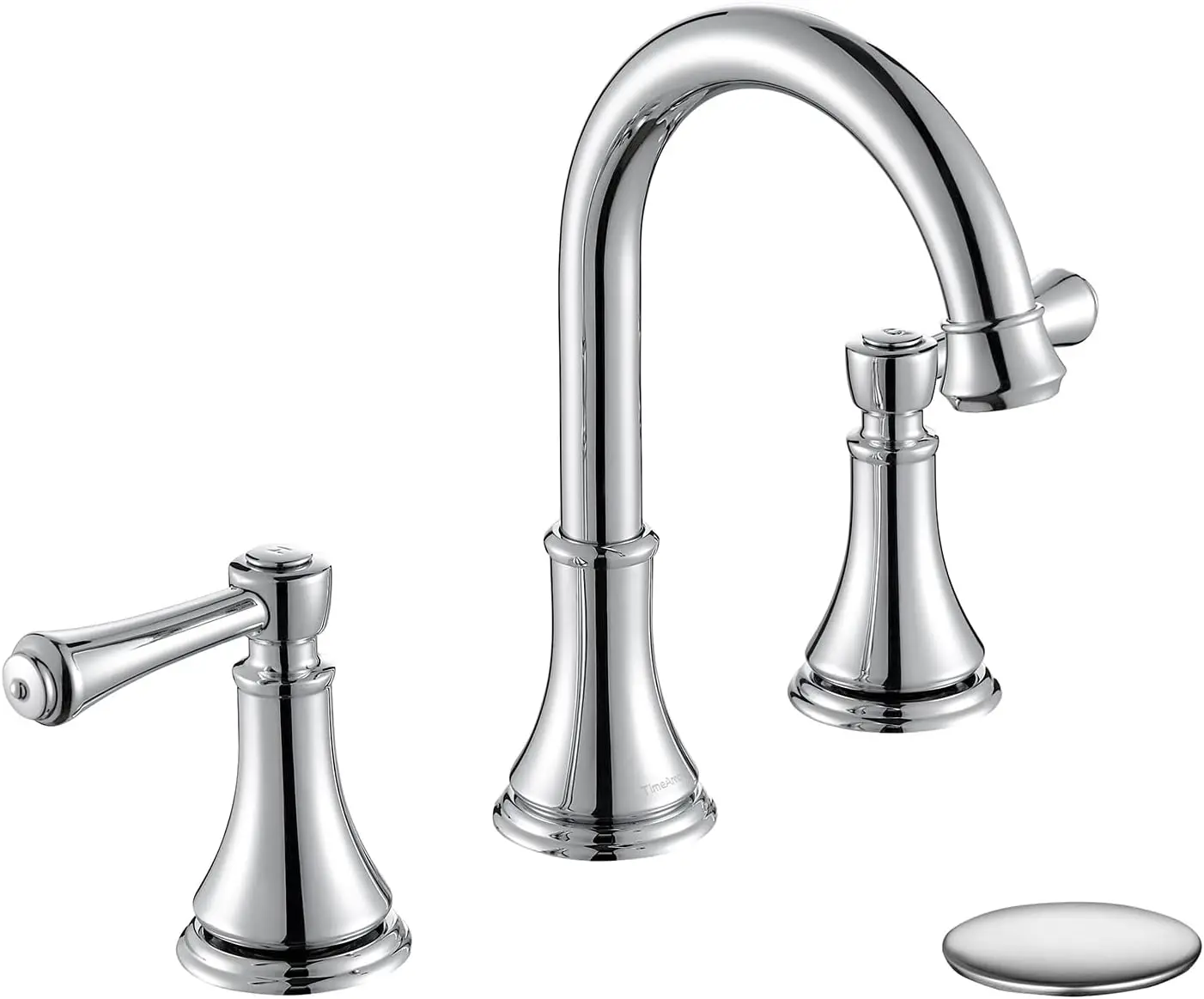 Chrome Two Handle 8 inch Widespread Bathroom Sink Faucet 3 Holes with Pop-Up Drain, High Arc Modern Vanity Faucet with Brass 360° Swivel Spout
Chrome Two Handle 8 inch Widespread Bathroom Sink Faucet 3 Holes with Pop-Up Drain, High Arc Modern Vanity Faucet with Brass 360° Swivel Spout