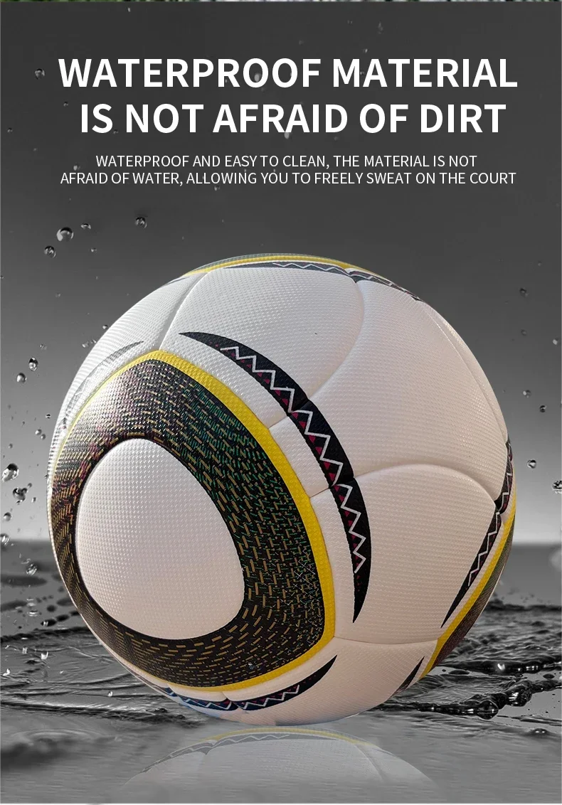 Adult Outdoor Sports Competition PU Adhesive Sticker Football Soccer Ball for Training and Matches
Adult Outdoor Sports Competition PU Adhesive Sticker Football Soccer Ball for Training and Matches