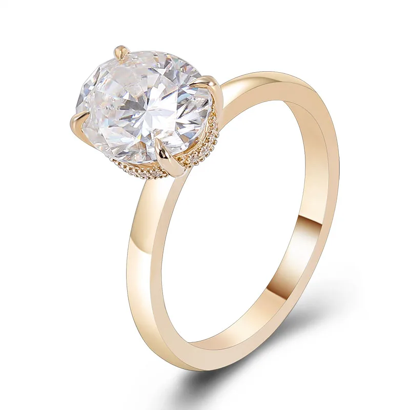 Provence 14K Yellow Gold Hidden Halo Ring With 8*10mm Oval Cut Moissanite Diamond For Women Milgrain Halo Engagement RIng
Provence 14K Yellow Gold Hidden Halo Ring With 8*10mm Oval Cut Moissanite Diamond For Women Milgrain Halo Engagement RIng