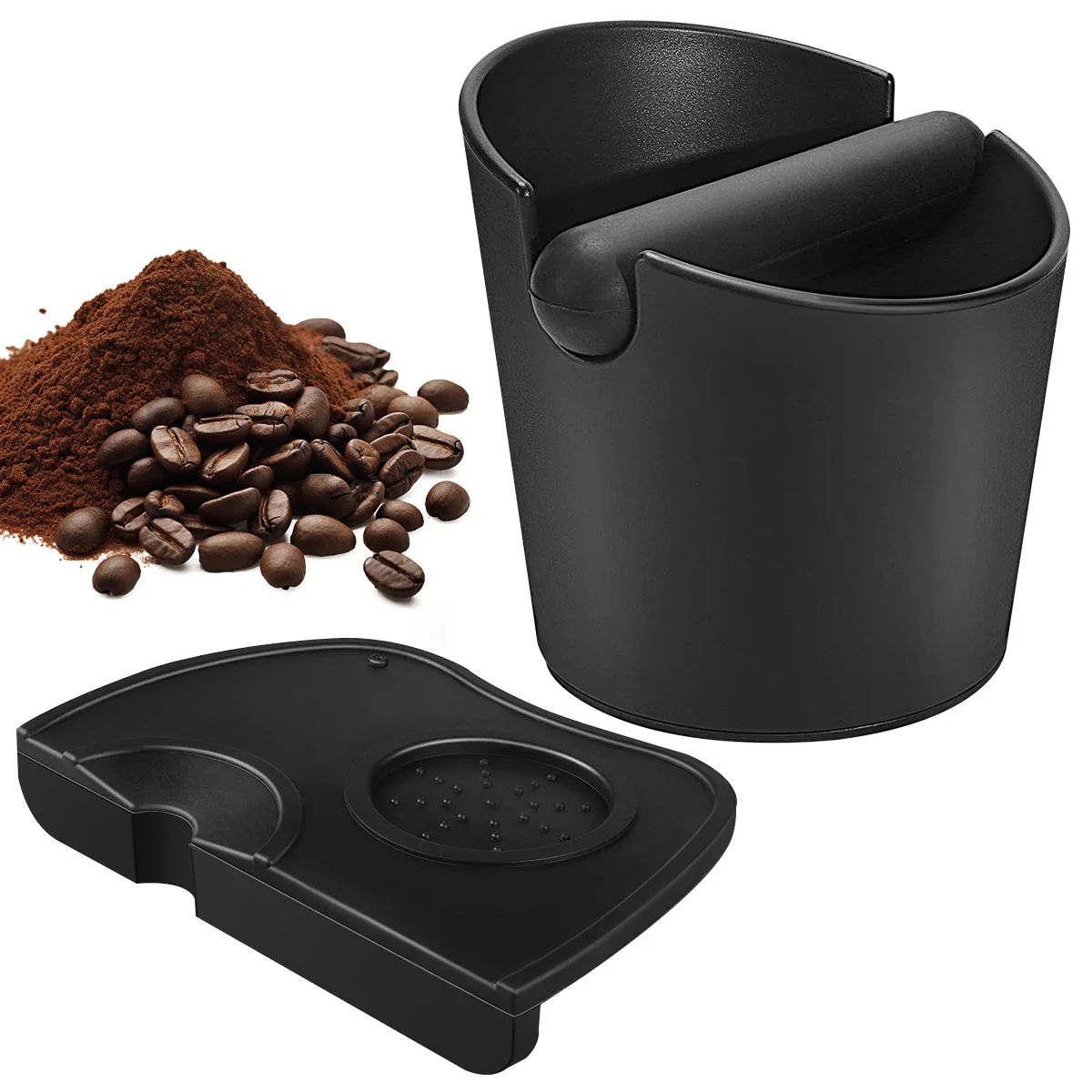 Espresso Knock Box and Coffee Tamper Mat Reliable Barista Tools with Removable Knock Bar Non-slip Base Espresso Tamper Mat
Espresso Knock Box and Coffee Tamper Mat Reliable Barista Tools with Removable Knock Bar Non-slip Base Espresso Tamper Mat