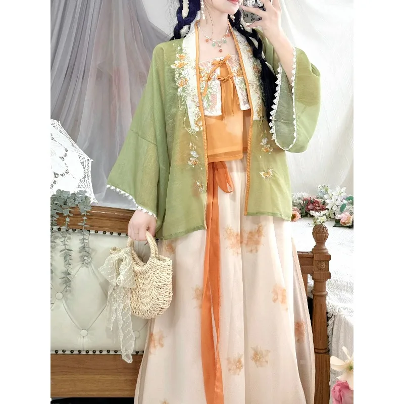 New Song Style Hanfu Women Embroidery Song Top Song Pants Summer Fairy Set
New Song Style Hanfu Women Embroidery Song Top Song Pants Summer Fairy Set