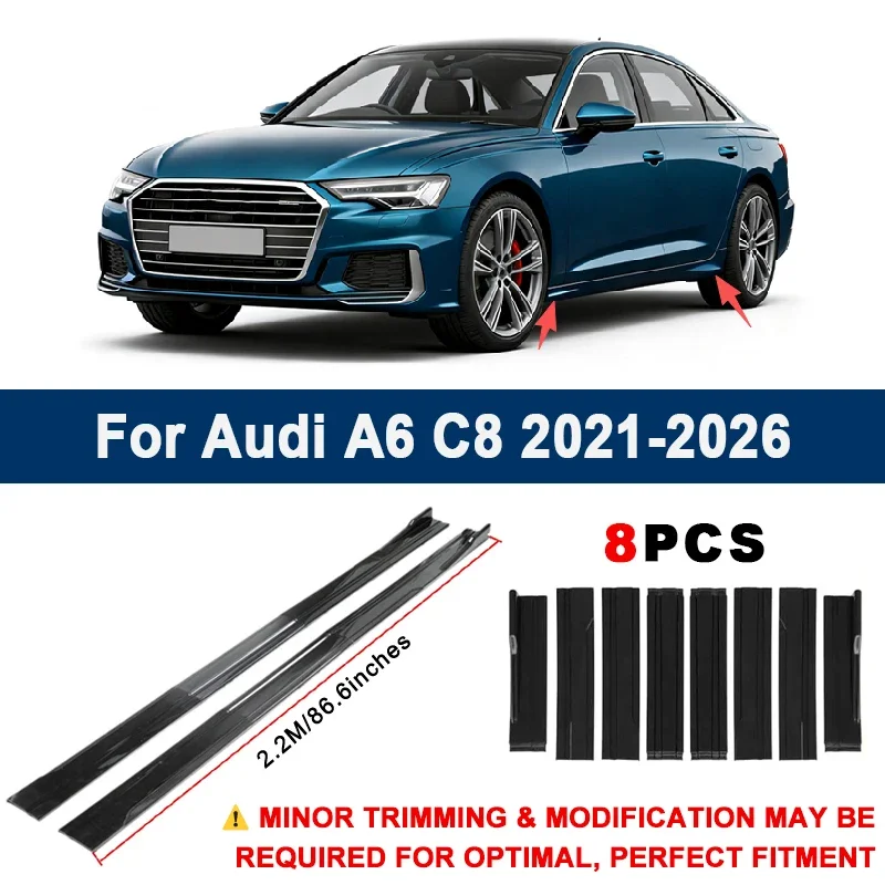 Aerodynamic 2.2m Sectional Side Skirt Extension Lips Racing Side Spoiler For Audi A6 C8 2021-2026 2022 2023 Sport Upgrade Kit
Aerodynamic 2.2m Sectional Side Skirt Extension Lips Racing Side Spoiler For Audi A6 C8 2021-2026 2022 2023 Sport Upgrade Kit