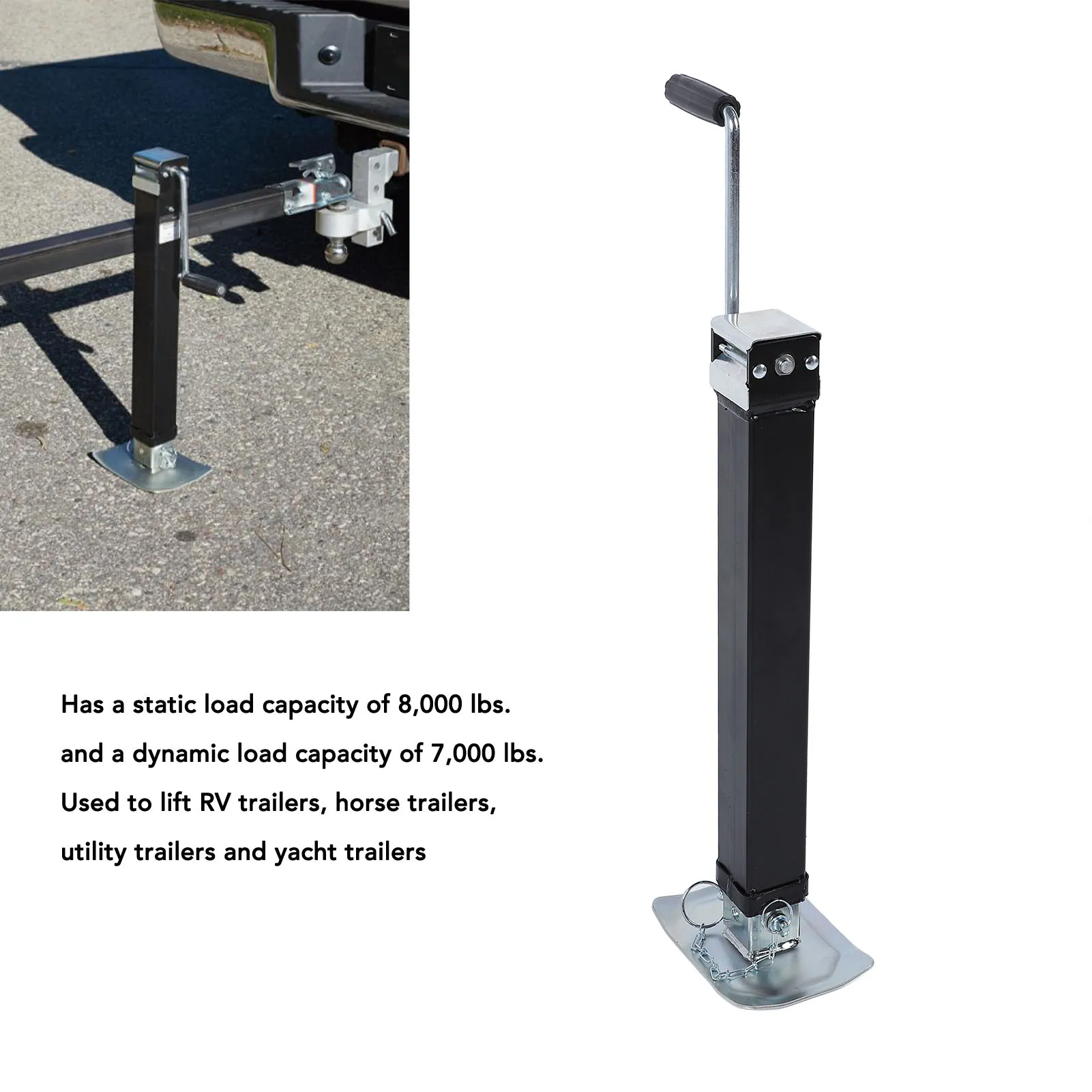 Trailer Jack Stand Trailer Jack Galvanized Inner Tube High Load Capacity Adjustable 8000 Lbs for Horse Utility Yacht Trailer
Trailer Jack Stand Trailer Jack Galvanized Inner Tube High Load Capacity Adjustable 8000 Lbs for Horse Utility Yacht Trailer