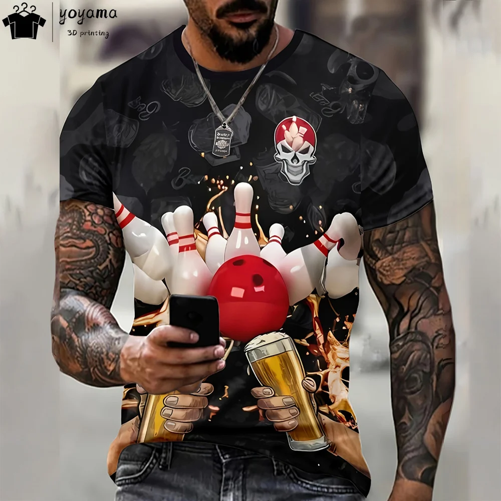Bowling Graphic T shirts Fashion 3D Print Summer Sports Men's Clothing Casual T shirt Men Oversized T-shirt Short Sleeve Tee Top
Bowling Graphic T shirts Fashion 3D Print Summer Sports Men's Clothing Casual T shirt Men Oversized T-shirt Short Sleeve Tee Top