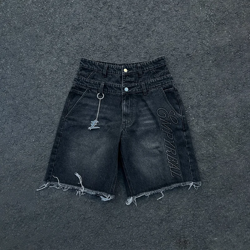 Y2K Retro Washed Shorts Distressed Embroidery Letters High Waist Design Denim Shorts Fashion Men Women Hip Hop Casual Streetwear
Y2K Retro Washed Shorts Distressed Embroidery Letters High Waist Design Denim Shorts Fashion Men Women Hip Hop Casual Streetwear