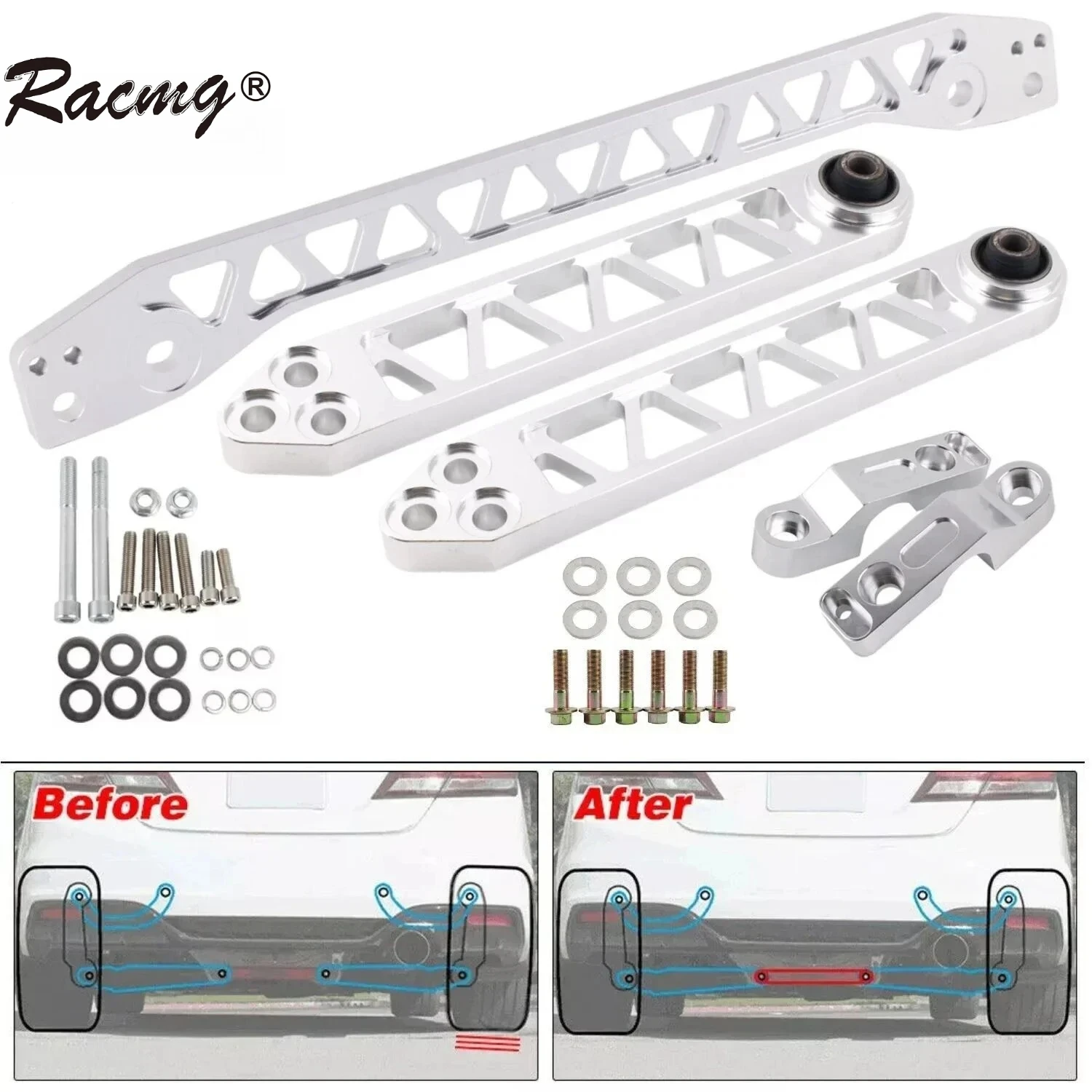 Aluminum Rear Lower Control Arms Subframe Brace for Honda Civic DX ES LX EX 2001 2002 2003 2004 2005 Car Strut Bars Accessories
Aluminum Rear Lower Control Arms Subframe Brace for Honda Civic DX ES LX EX 2001 2002 2003 2004 2005 Car Strut Bars Accessories