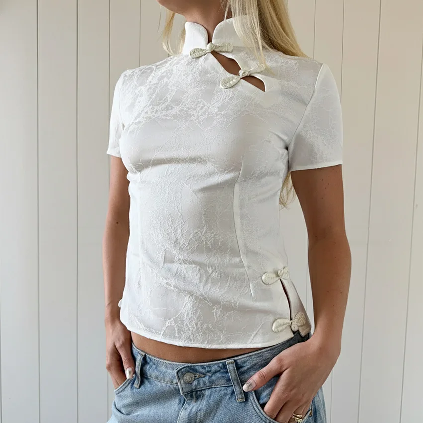 Shpmishal 2026 Women's Blouse Elegant Stand Collar Shirt Office Lady Commuting Tops Loose Casual Vintage Oriental Style
Shpmishal 2026 Women's Blouse Elegant Stand Collar Shirt Office Lady Commuting Tops Loose Casual Vintage Oriental Style