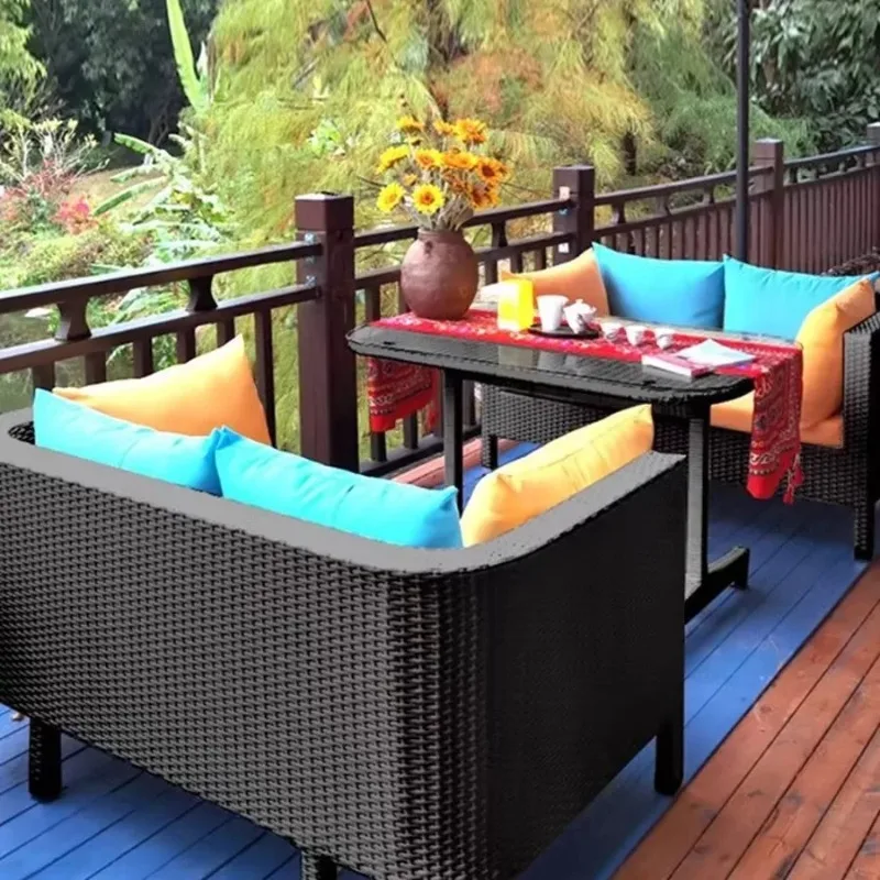 Outdoor rattan chair sofa double rattan furniture balcony leisure imitation rattan creative sofa table and chair combination
Outdoor rattan chair sofa double rattan furniture balcony leisure imitation rattan creative sofa table and chair combination