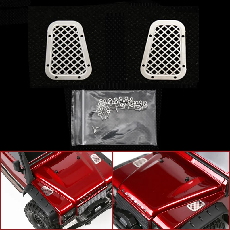 1 Pair Metal Cover Grille Decorative Sheet for 1/10 RC Crawler Car Traxxas TRX4 Land Rover Defender BRONCO Diy Parts
1 Pair Metal Cover Grille Decorative Sheet for 1/10 RC Crawler Car Traxxas TRX4 Land Rover Defender BRONCO Diy Parts