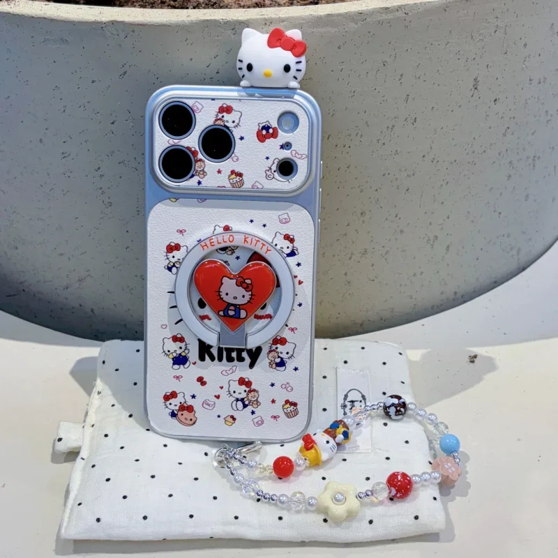 Cute Cartoon Sanrio Smiley Bear Hello Kitty Magnetic Phone Case for IPhone 17 16 15 14 Pro Max with Lanyard Holder
Cute Cartoon Sanrio Smiley Bear Hello Kitty Magnetic Phone Case for IPhone 17 16 15 14 Pro Max with Lanyard Holder