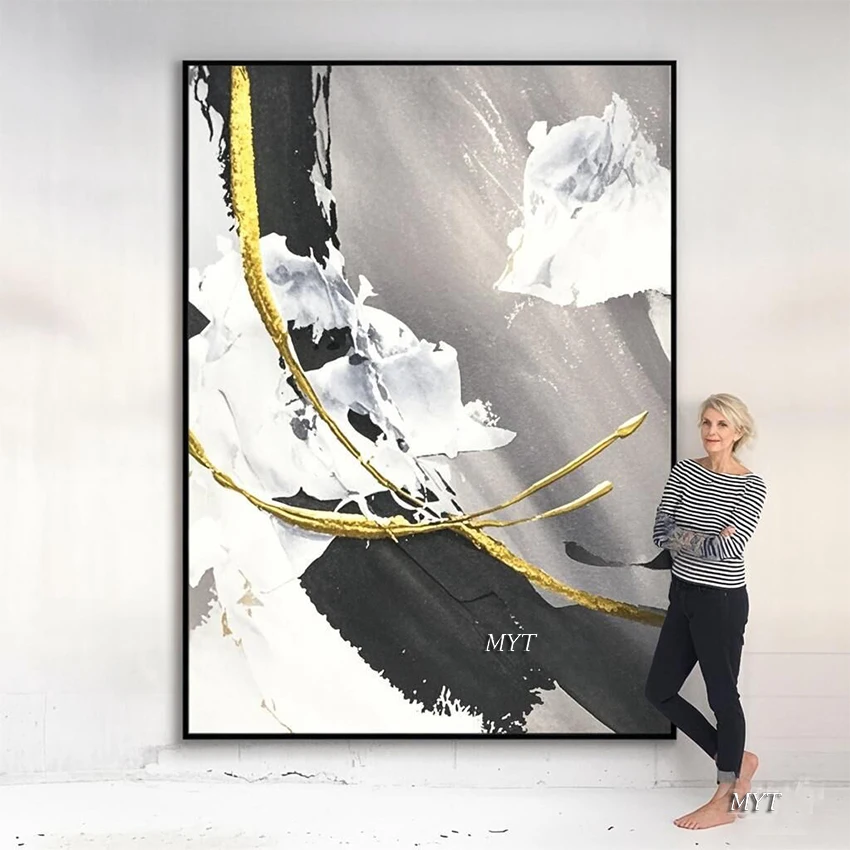 Canvas Thick Pigment Modern Painting Black and White Canvas Acrylic 100% Hand-painted Simple Abstract Oil Painting Modern Art
Canvas Thick Pigment Modern Painting Black and White Canvas Acrylic 100% Hand-painted Simple Abstract Oil Painting Modern Art