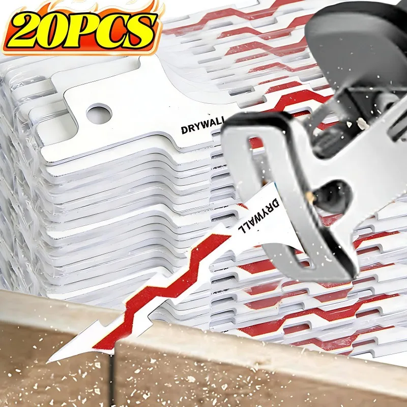 20/1PCS Mini Reciprocating Jig Saw Blades Drywall Reciprocating Saw Blade 86 Type Wire Box Plasterboard Opening Saw Blade Tools
20/1PCS Mini Reciprocating Jig Saw Blades Drywall Reciprocating Saw Blade 86 Type Wire Box Plasterboard Opening Saw Blade Tools