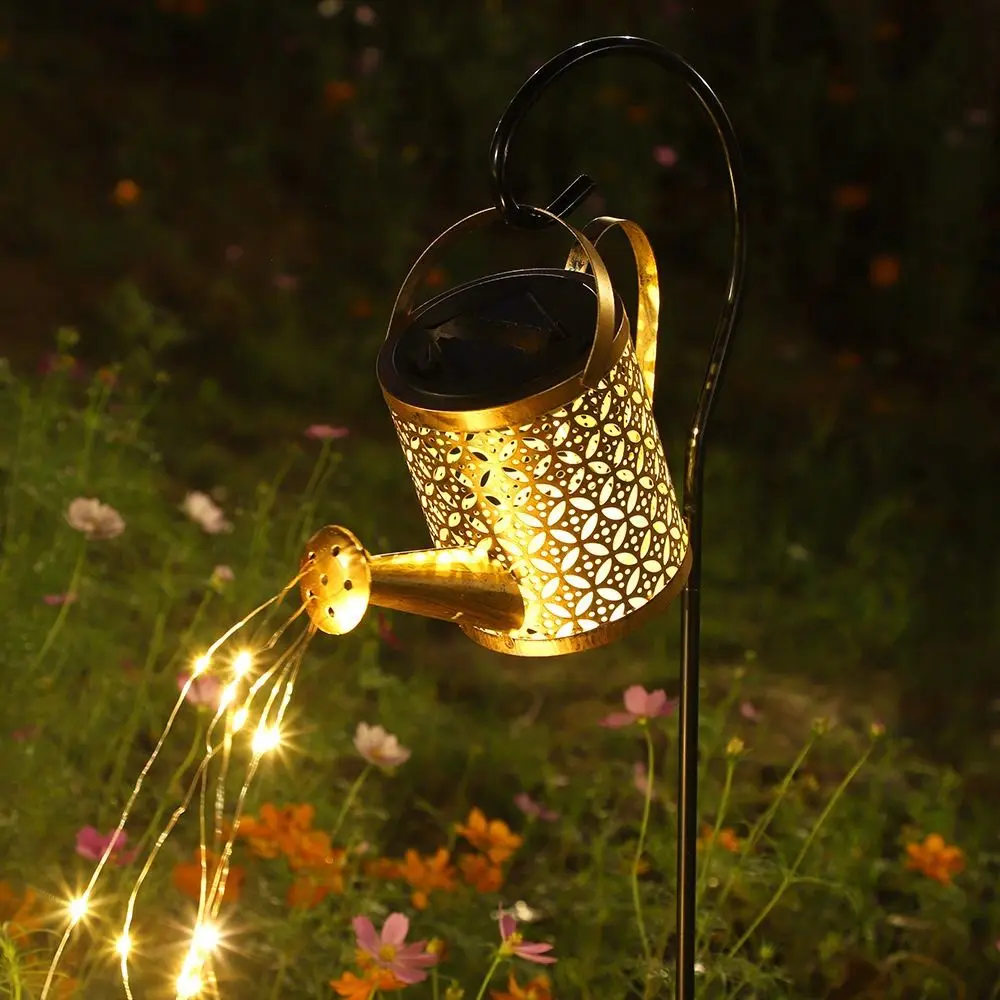 Waterproof Solar Garden Light Wrought Iron Watering Can Design Vintage Wrought Iron Lamp Solar Power Artistic Look
Waterproof Solar Garden Light Wrought Iron Watering Can Design Vintage Wrought Iron Lamp Solar Power Artistic Look