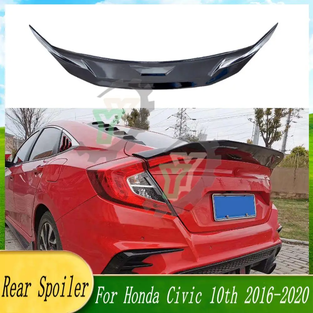 High Quality ABS Plastic Car Rear Trunk Spoiler Rear Wing Lip Trim For Honda Civic 10th Gen 2016 2017 2018 2019 2020
High Quality ABS Plastic Car Rear Trunk Spoiler Rear Wing Lip Trim For Honda Civic 10th Gen 2016 2017 2018 2019 2020