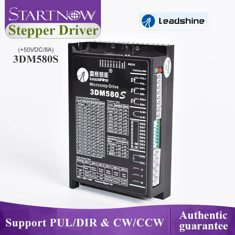 Startnow 3DM580S DM556 DM860 3 Phase Digital Stepper Motor Driver Voltage 20-50V DC 1-5.6A for 57 Stepper Motor Nema17 Nema23
Startnow 3DM580S DM556 DM860 3 Phase Digital Stepper Motor Driver Voltage 20-50V DC 1-5.6A for 57 Stepper Motor Nema17 Nema23