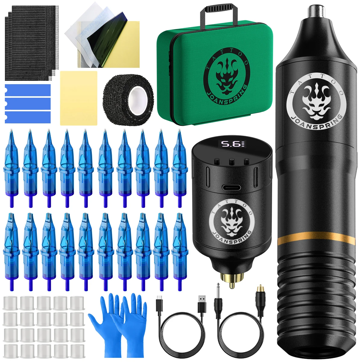Wireless Tattoo Machine Set Wireless Tattoo Machine Pen Kit Battery Cartridge Needles Power Supply Permanent Makeup Tattoo Kit
Wireless Tattoo Machine Set Wireless Tattoo Machine Pen Kit Battery Cartridge Needles Power Supply Permanent Makeup Tattoo Kit