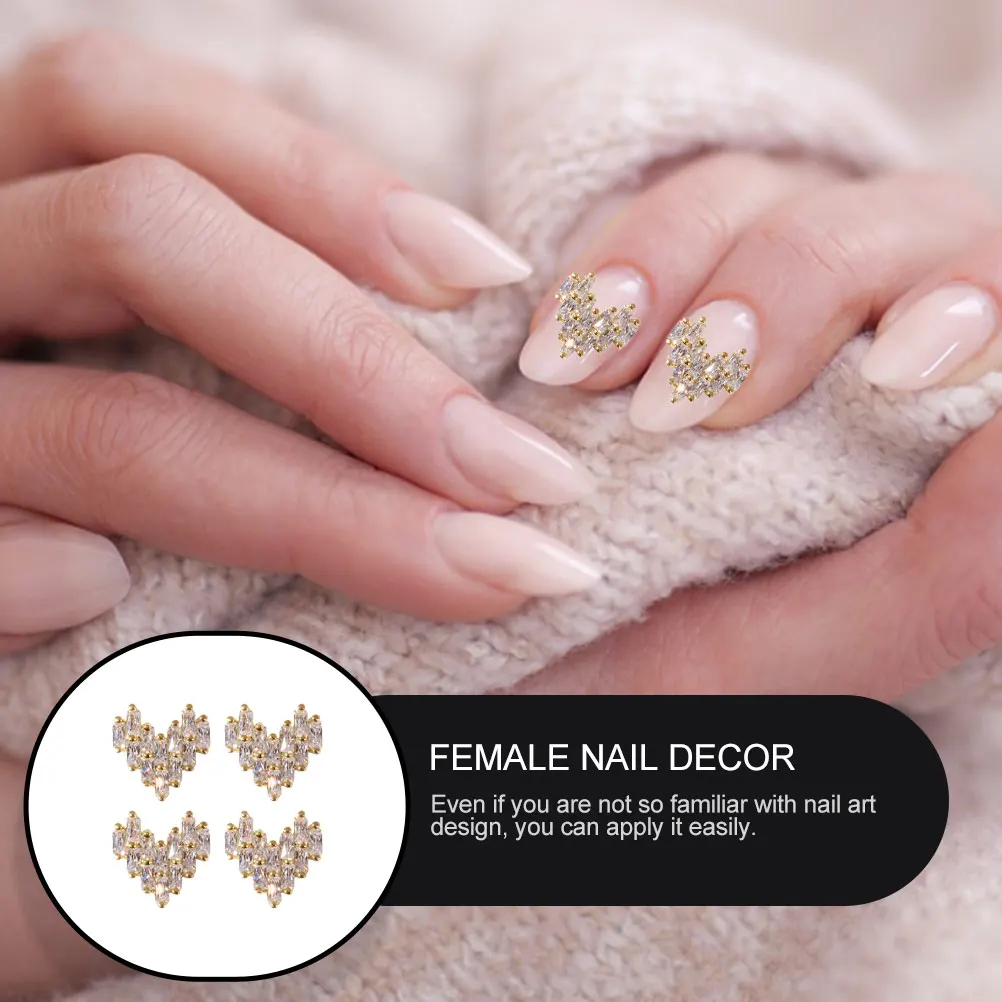 4 Pcs Love Diamond Jewelry Nail Beauty Tool Rhinestones for Nails Zircon Decor Decals Loving Heart Applique Female
4 Pcs Love Diamond Jewelry Nail Beauty Tool Rhinestones for Nails Zircon Decor Decals Loving Heart Applique Female