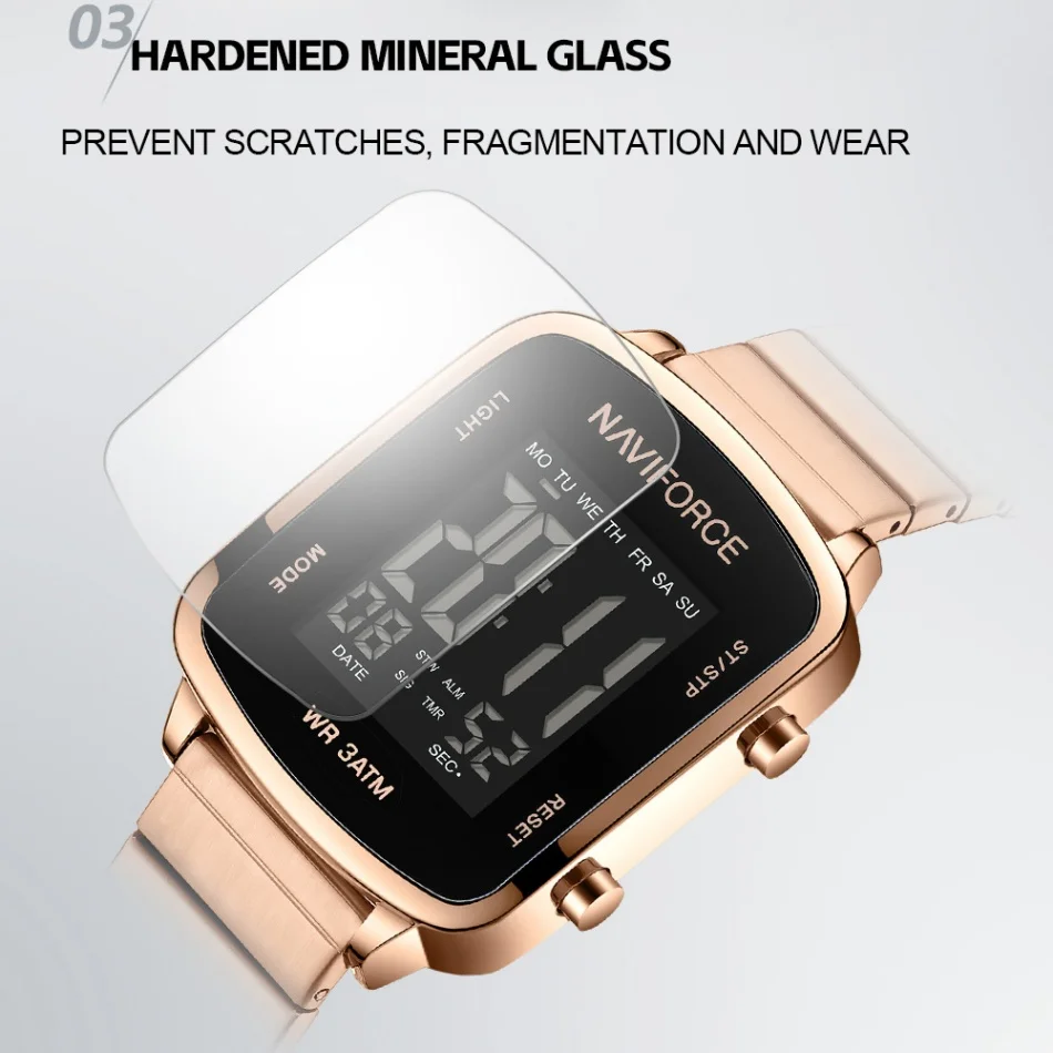 NAVIFORCE водонепроницаемые цифровые часы электронные наручные часы женские спортивные модные ЖК-дисплей даты стальной ремешок Relogio Feminino
NAVIFORCE водонепроницаемые цифровые часы электронные наручные часы женские спортивные модные ЖК-дисплей даты стальной ремешок Relogio Feminino