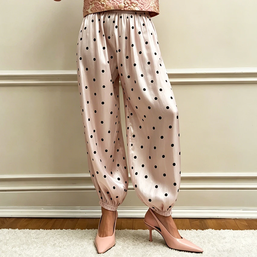 Linad Elegant Loose Polka Dot Lantern Pants Woman 2026 Vintage Elastic Waist Trousers Female Summer Casual Pleated Pant Lady
Linad Elegant Loose Polka Dot Lantern Pants Woman 2026 Vintage Elastic Waist Trousers Female Summer Casual Pleated Pant Lady