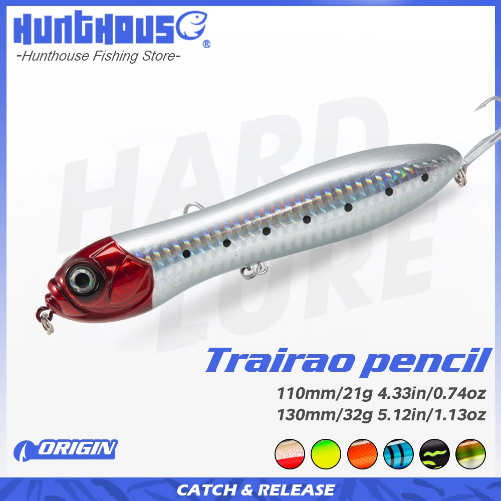 Hunthouse Pencil Fishing Lure Crazy Surface Tractor Topwater Hard Bait 130/110mm 32/21g Big Rattle Ball Loud Sound For Pike Bass
Hunthouse Pencil Fishing Lure Crazy Surface Tractor Topwater Hard Bait 130/110mm 32/21g Big Rattle Ball Loud Sound For Pike Bass