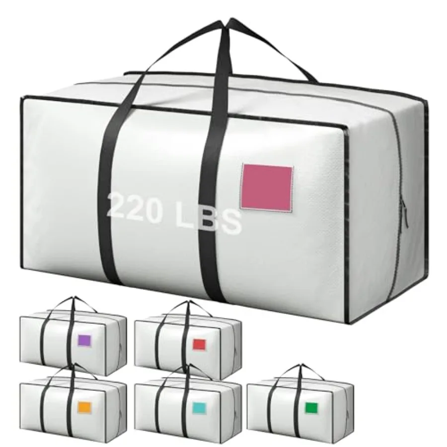 Набор из 6 сверхпрочных больших сумок для переезда с усиленной молнией, широкими ручками, водонепроницаемые контейнеры для хранения одежды, для общежития колледжа
Набор из 6 сверхпрочных больших сумок для переезда с усиленной молнией, широкими ручками, водонепроницаемые контейнеры для хранения одежды, для общежития колледжа