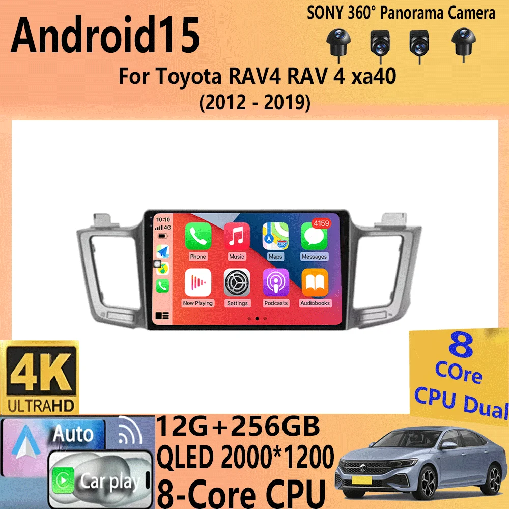 Для Toyota RAV4 RAV 4 xa40 2012-2019 Carplay auto Ridio Автомагнитола Мультимедийный видеоплеер DSP 48EQ Android 15 4G LTE 2 din dvd
Для Toyota RAV4 RAV 4 xa40 2012-2019 Carplay auto Ridio Автомагнитола Мультимедийный видеоплеер DSP 48EQ Android 15 4G LTE 2 din dvd