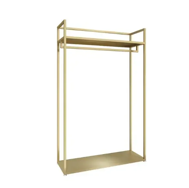 Gold clothing store display rack floor type double hanging rack men's and women's clothing store high cabinet shelf
Gold clothing store display rack floor type double hanging rack men's and women's clothing store high cabinet shelf