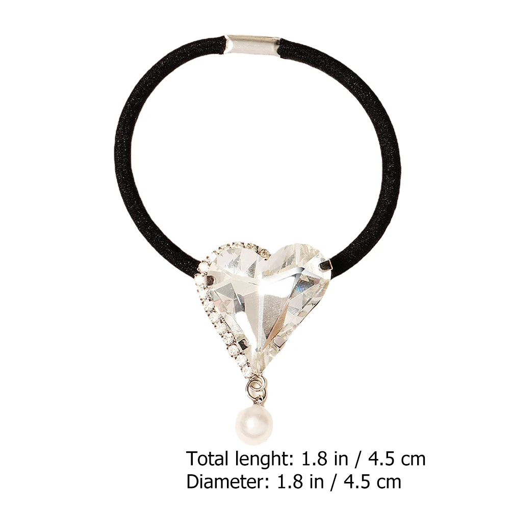 Rhinestone Heart Shaped Hair Ties Elastic Thick Stretchy Durable Wedding Accessories Women Girls Ponytail Holders Hair Ring
Rhinestone Heart Shaped Hair Ties Elastic Thick Stretchy Durable Wedding Accessories Women Girls Ponytail Holders Hair Ring
