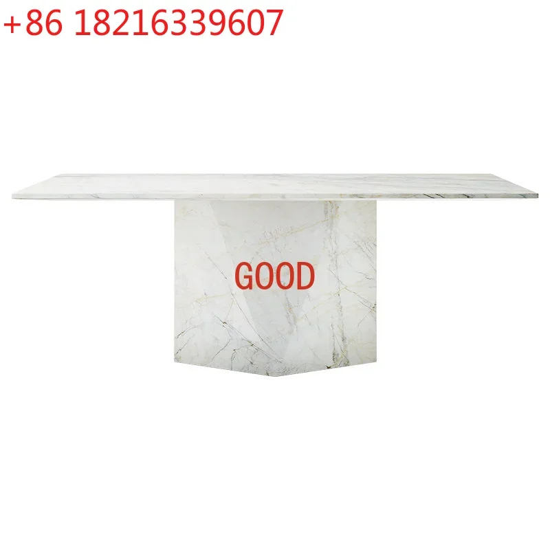 Natural Marble Luxury Stone Dining Tables and Chairs Set Modern Light Luxury Italian High-End Creative High-End Rectangular
Natural Marble Luxury Stone Dining Tables and Chairs Set Modern Light Luxury Italian High-End Creative High-End Rectangular