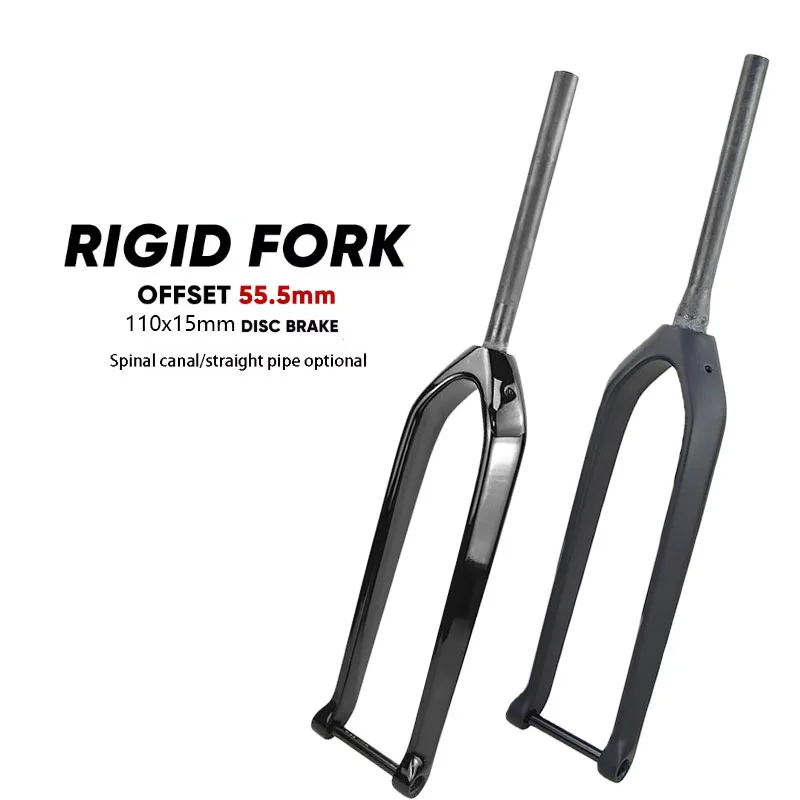 Carbon Fiber MTB Boost Rigid Fork 15x110mm Thru-Axle Disc Brake Straight & Tapered Tube 26-29 Inch
Carbon Fiber MTB Boost Rigid Fork 15x110mm Thru-Axle Disc Brake Straight & Tapered Tube 26-29 Inch