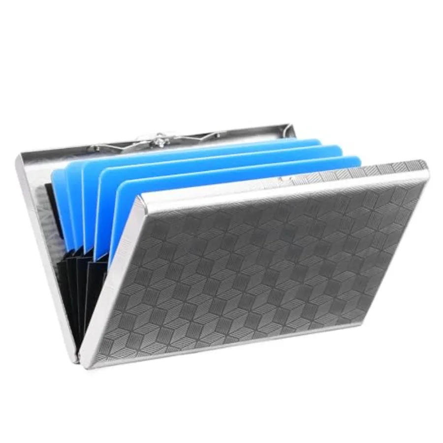 Slim Credit Card Holder RFID Blocking Credit Card Stainless Steel Metal Wallet Business Card Cases with 6 Slots Men for Women
Slim Credit Card Holder RFID Blocking Credit Card Stainless Steel Metal Wallet Business Card Cases with 6 Slots Men for Women
