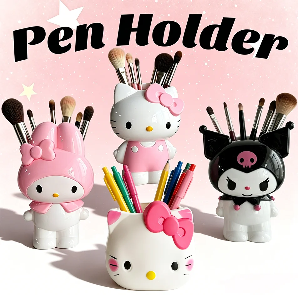 3D Kitty Melody Pen Holder Cute Cartoon Plastic Makeup Brush Container Multi-functional Storage Organizer Home Office Desk Decor
3D Kitty Melody Pen Holder Cute Cartoon Plastic Makeup Brush Container Multi-functional Storage Organizer Home Office Desk Decor