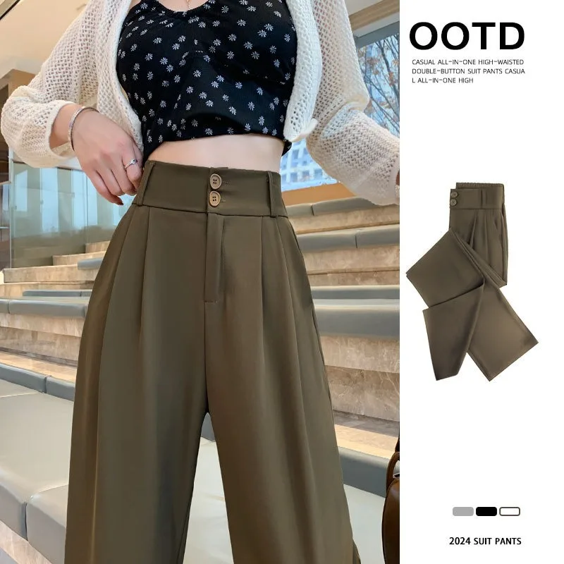Black Suit Pants for Women's Spring and Summer High-waisted Drape and High-end Style, Straight-leg, Small-sized, Wide-leg Pants
Black Suit Pants for Women's Spring and Summer High-waisted Drape and High-end Style, Straight-leg, Small-sized, Wide-leg Pants