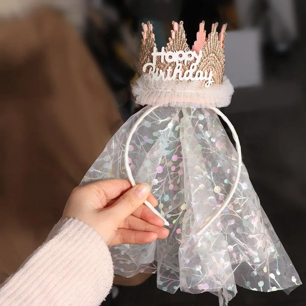 Korean Style Crown Gauze Headband Headwear Hair Accessories Lace Mesh Hair Hoop Photo Props Headdress Happy Birthday Hairband
Korean Style Crown Gauze Headband Headwear Hair Accessories Lace Mesh Hair Hoop Photo Props Headdress Happy Birthday Hairband