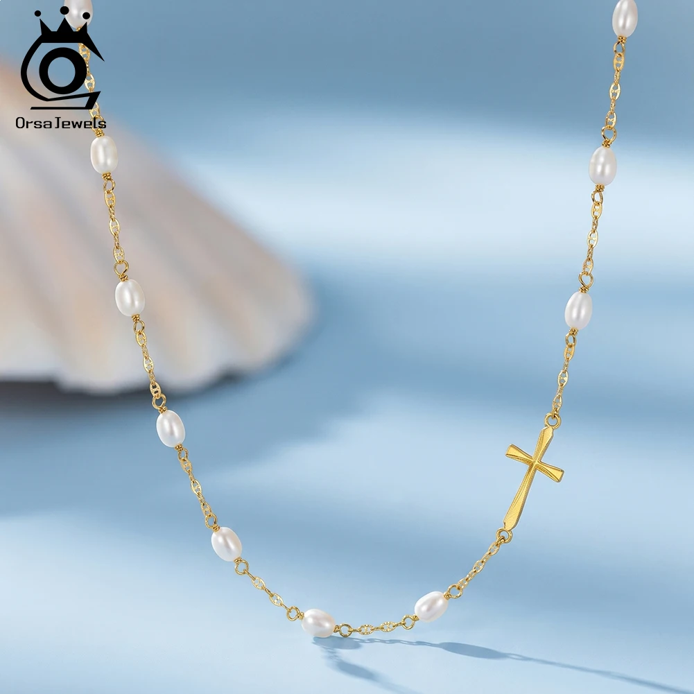 ORSA JEWELS 925 Sterling Silver Simple Choker Necklace with Natural Pearls for Women Party Banquet Cross Jewelry GPN106
ORSA JEWELS 925 Sterling Silver Simple Choker Necklace with Natural Pearls for Women Party Banquet Cross Jewelry GPN106
