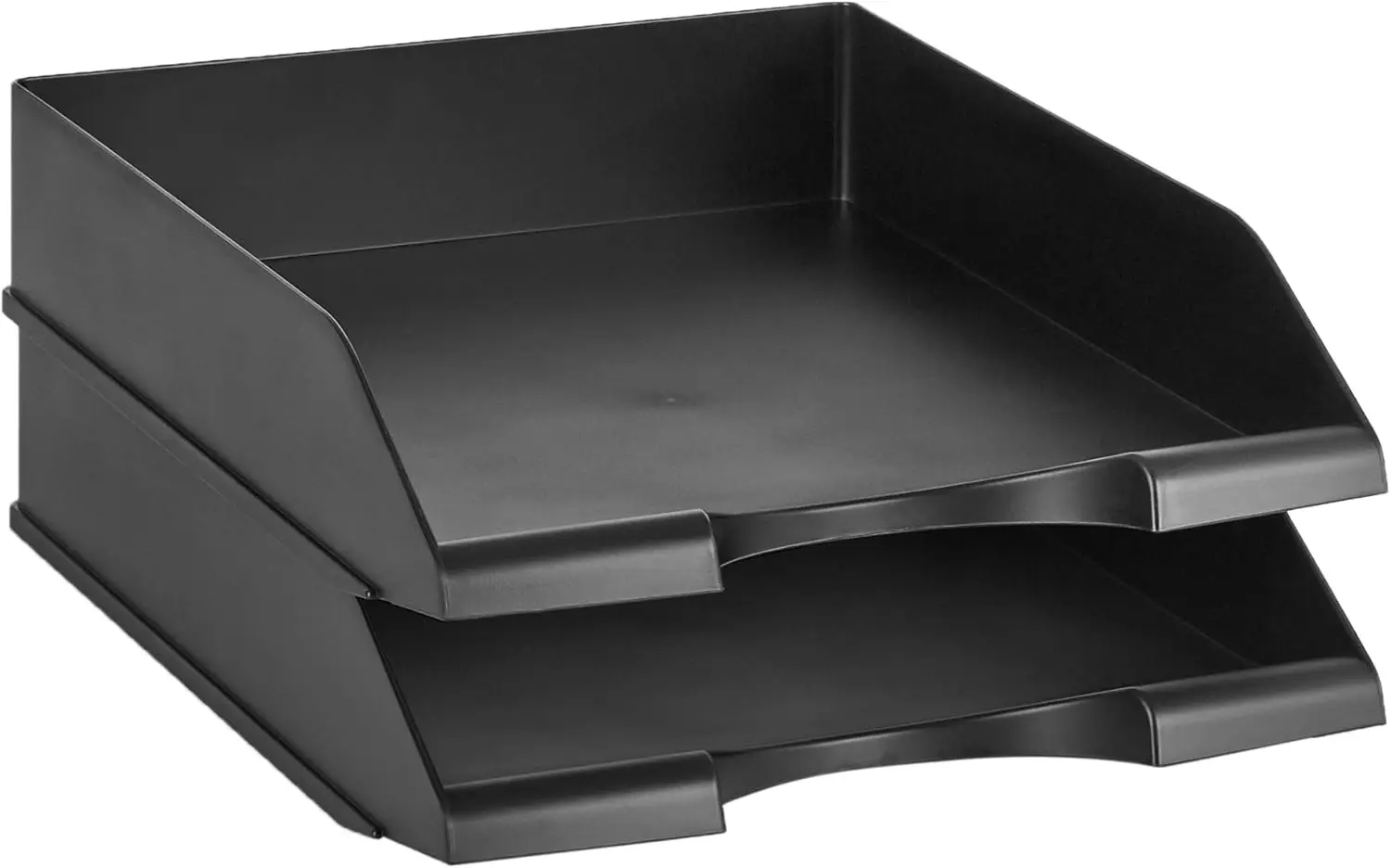 Stackable Desk Organizer Letter Tray for Office Paper Storage, Black 2-Pack
Stackable Desk Organizer Letter Tray for Office Paper Storage, Black 2-Pack