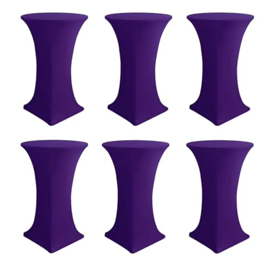 Cocktail Table Covers-Spandex Round High Top Table Cloths 6 Pack 32x43 Inch- Stretch Fitted Bar Tall Tablecloth for Pub Bistro
Cocktail Table Covers-Spandex Round High Top Table Cloths 6 Pack 32x43 Inch- Stretch Fitted Bar Tall Tablecloth for Pub Bistro