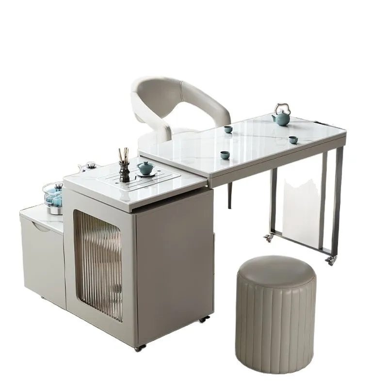 Mobile rotating retractable tea table, light luxury modern high-end tea table
Mobile rotating retractable tea table, light luxury modern high-end tea table